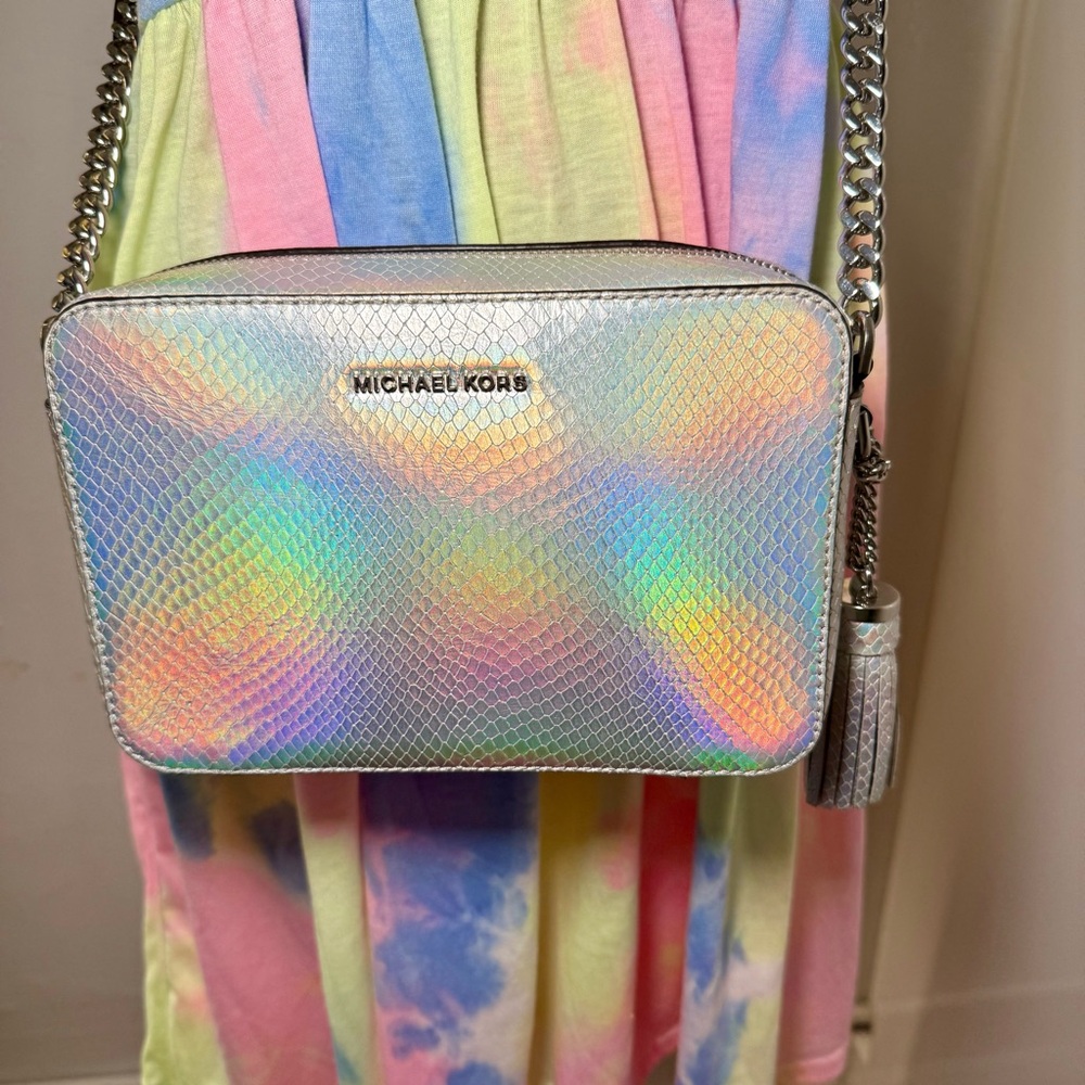 Michael Kors Iridescent Ginny Camera Crossbody